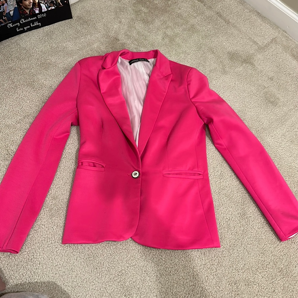 Hot pink comfy blazer